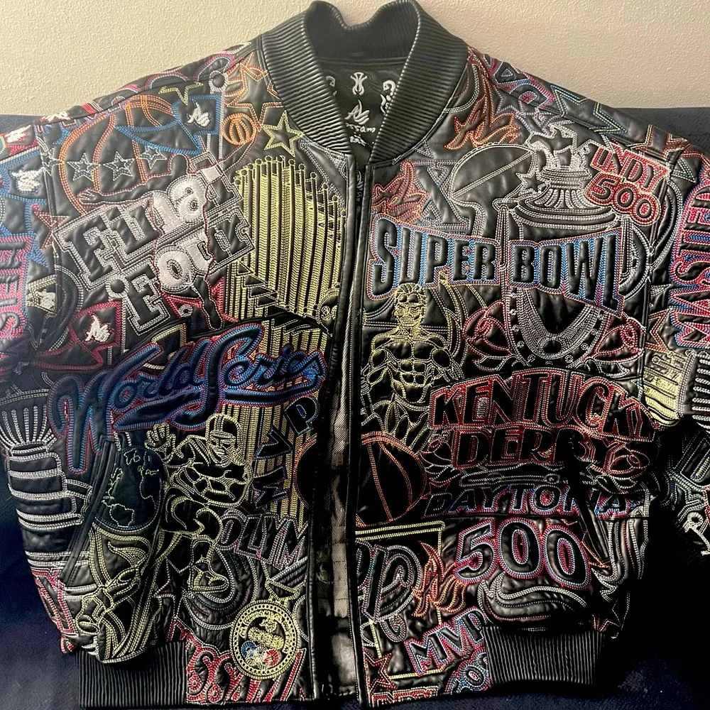 AL WISSAM アルウィッサム　レザージャケット　ブルゾン　総柄　4XL Al Wissam | eBay